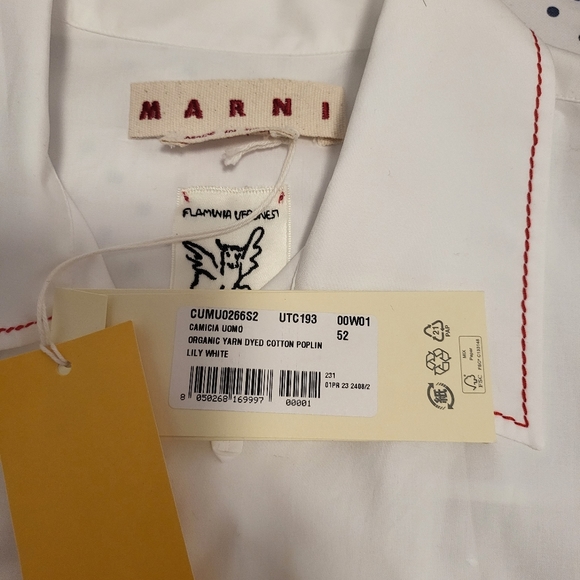 MARNI Embroidered Character Poplin Shirt - Picture 8 of 8